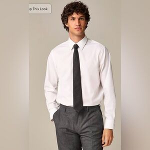 J.Crew Tall Bowery performance stretch dress shirt with spread collar white